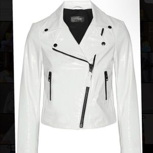 White patent leather Mackage jacket